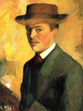 Self Portrait With Hat Macke A4 Photo Print