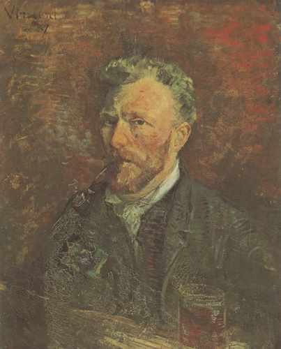 Self Portrait With Pipe And Glass Paris 1887 A4 Photo Print