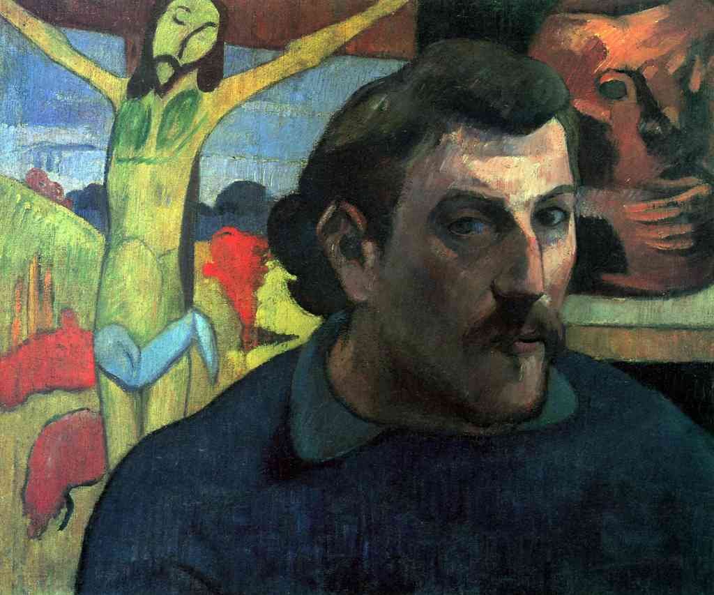 Self Portrait With Yellow Christ Gauguin A4 Photo Print