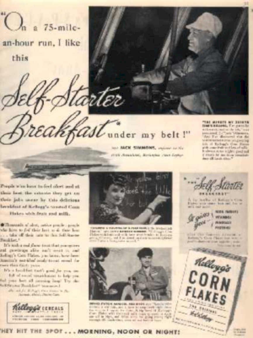 Self Starter Breakfast 1 Vintage Retro Advert Ads A4 Photo Print