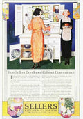 Sellers Kitchen Cabinets 2 Vintage Retro Advert Ads A4 Photo Print
