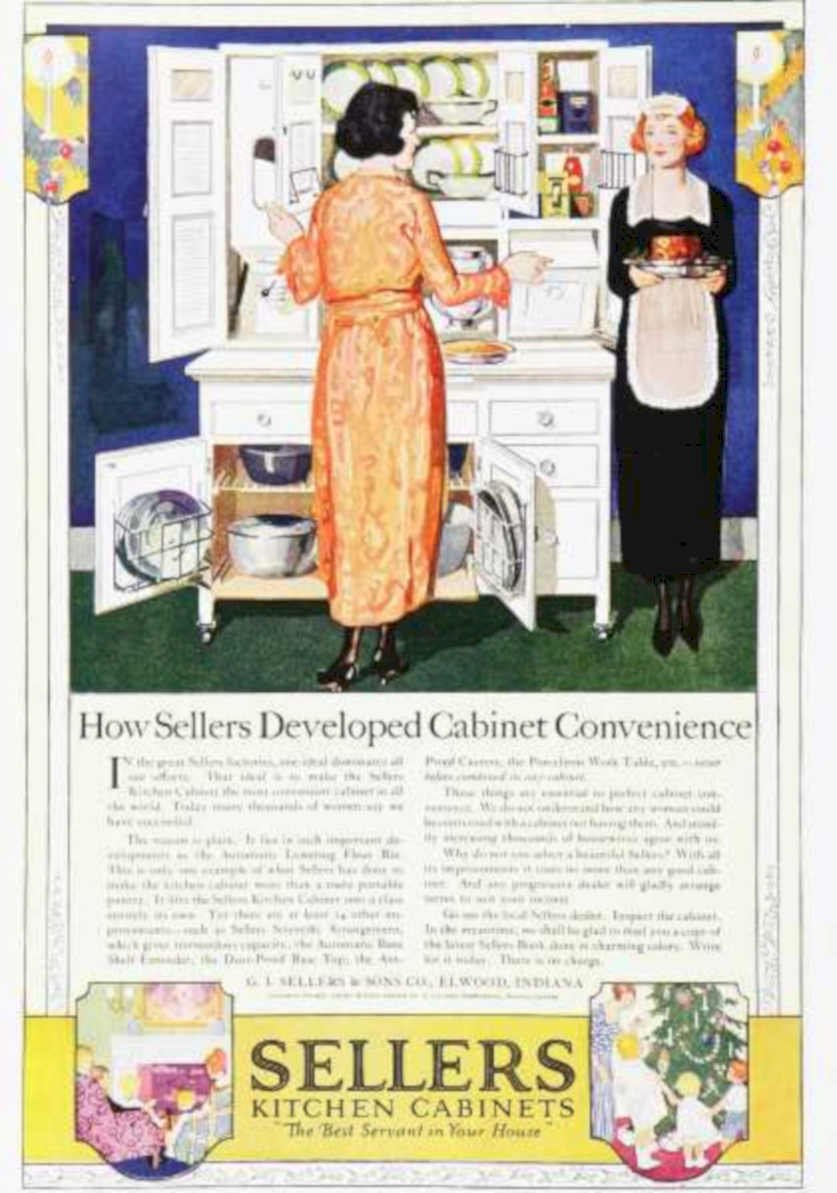 Sellers Kitchen Cabinets 2 Vintage Retro Advert Ads A4 Photo Print