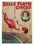 Sells Floto Circus Female Acrobat Vintage Retro Advert Poster A4 Photo Print