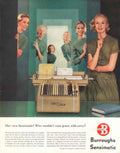 Sensimatic Accounting Women 1950s Vintage Retro Advert Poster