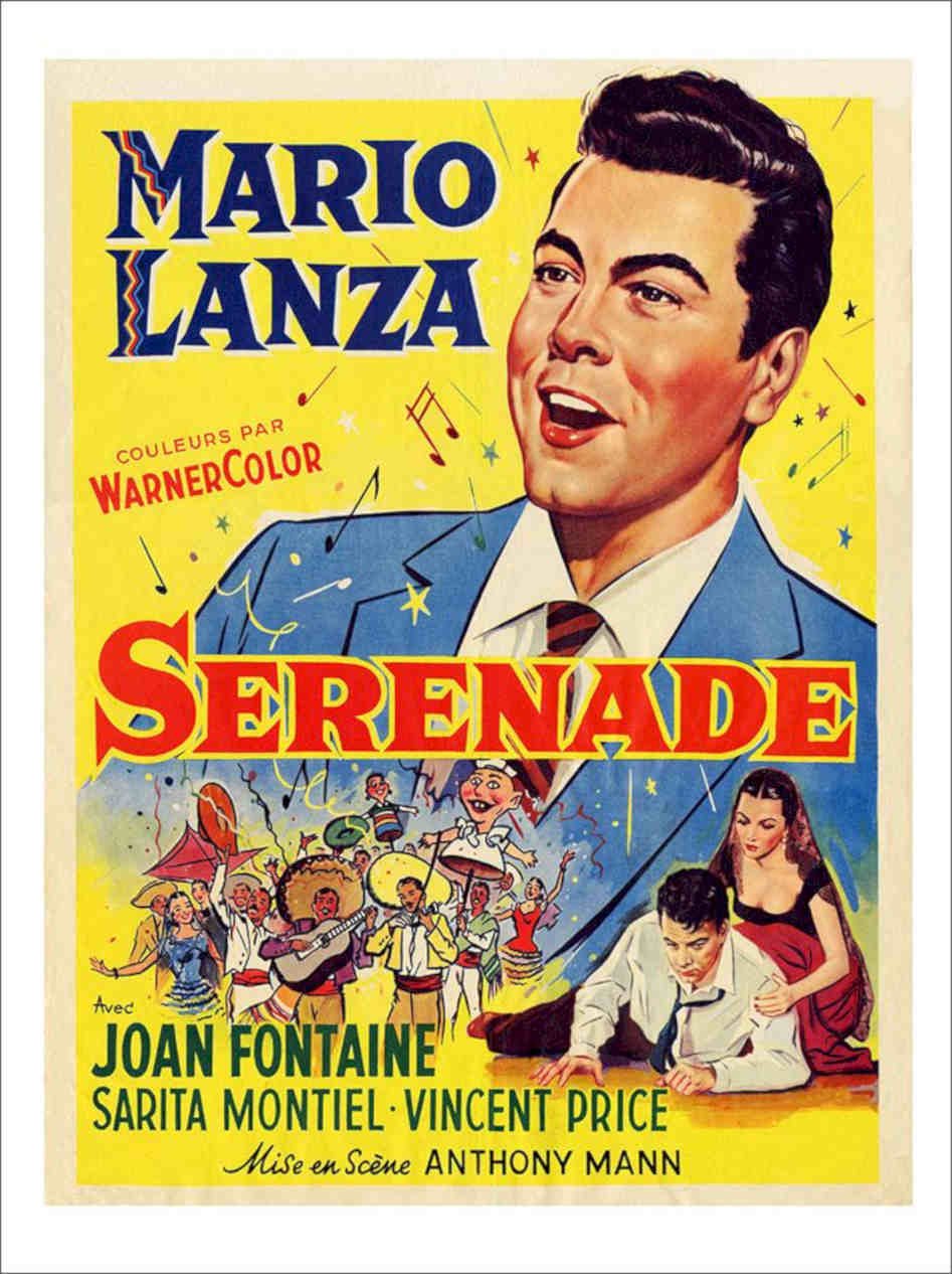 Serenade Mario Lanza Belgium Movie Poster Vintage Retro Advert Poster A4 Photo 