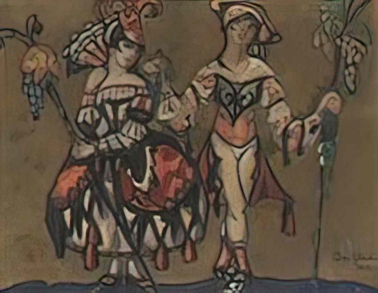 Serge Sudeikin shepherds and shepherdess 1915 Art A4 Photo Print
