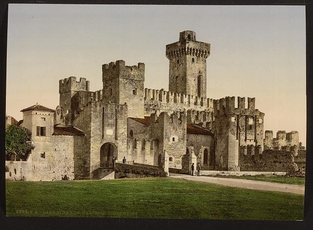 Sermione ie Sirmione Castle Lake Garda Vintage A4 Photo Print