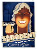 Serodent Toothpaste Art Deco Vintage Retro Advert Poster A4 Photo Print