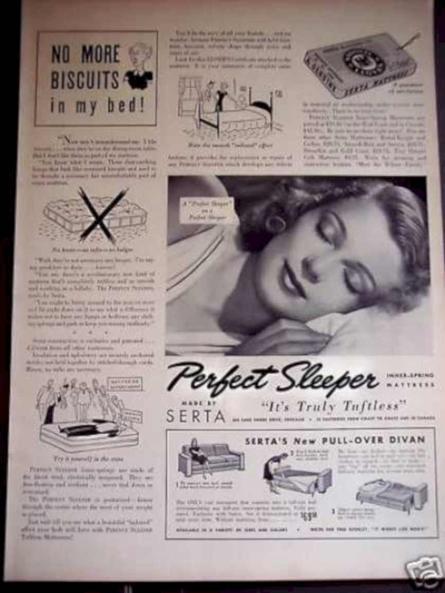 Serta Perfect Sleeper Vintage Retro Advert Ads A4 Photo Print