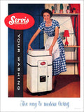 Servis Washing Machine Vintage Retro Advert Poster A4 Photo Print