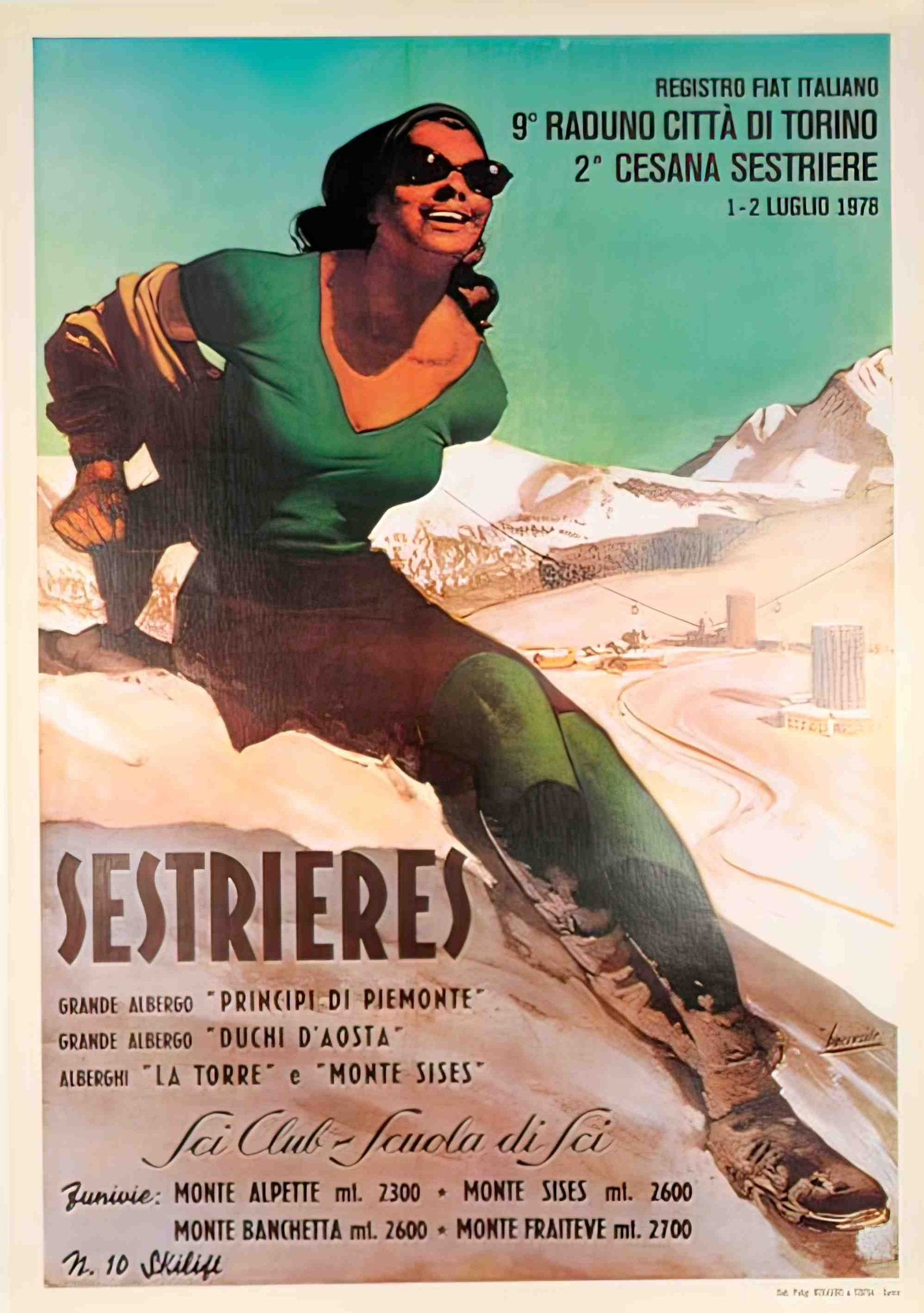 Sestrieres Advert A4 Photo Print