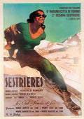 Sestrieres Vintage Advert A4 Photo Print