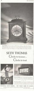 Seth Thomas Clocks 2 Vintage Retro Advert Ads A4 Photo Print