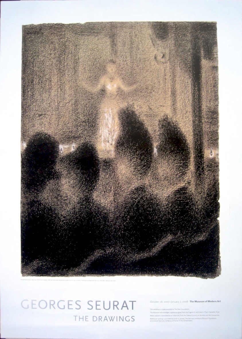 Seurat Drawings Poster Vintage Retro Advert Poster A4 Photo Print