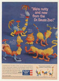 Seuss Zoo Creatures Vintage Retro Advert Ads A4 Photo Print