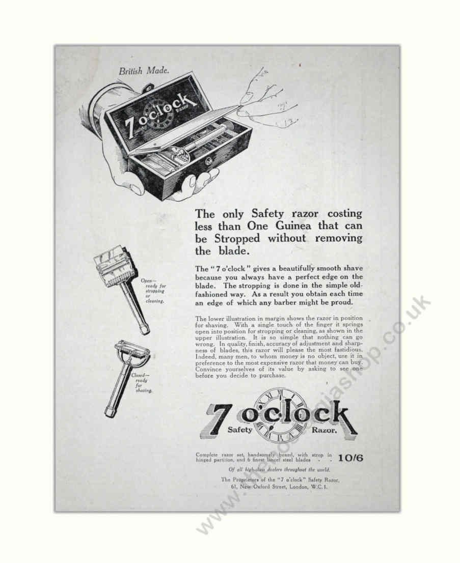 Seven O Clock 2 Vintage Retro Advert Poster A4 Photo Print