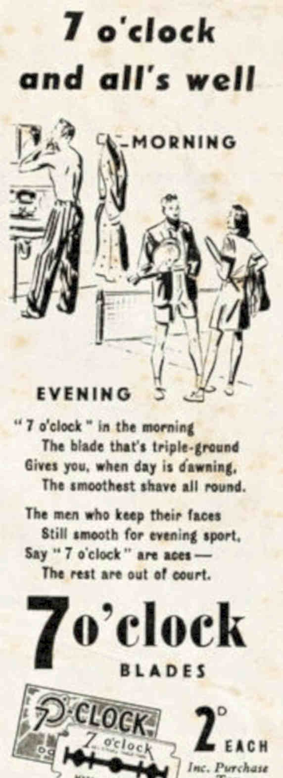 Seven O Clock Vintage Retro Advert Poster A4 Photo Print