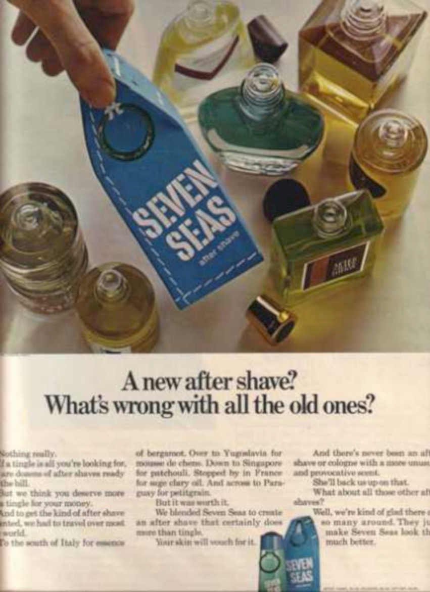 Seven Seas Bottles Vintage Retro Advert Ads A4 Photo Print