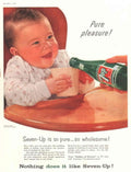Seven Up Baby 2 1950s Vintage Retro Advert Poster