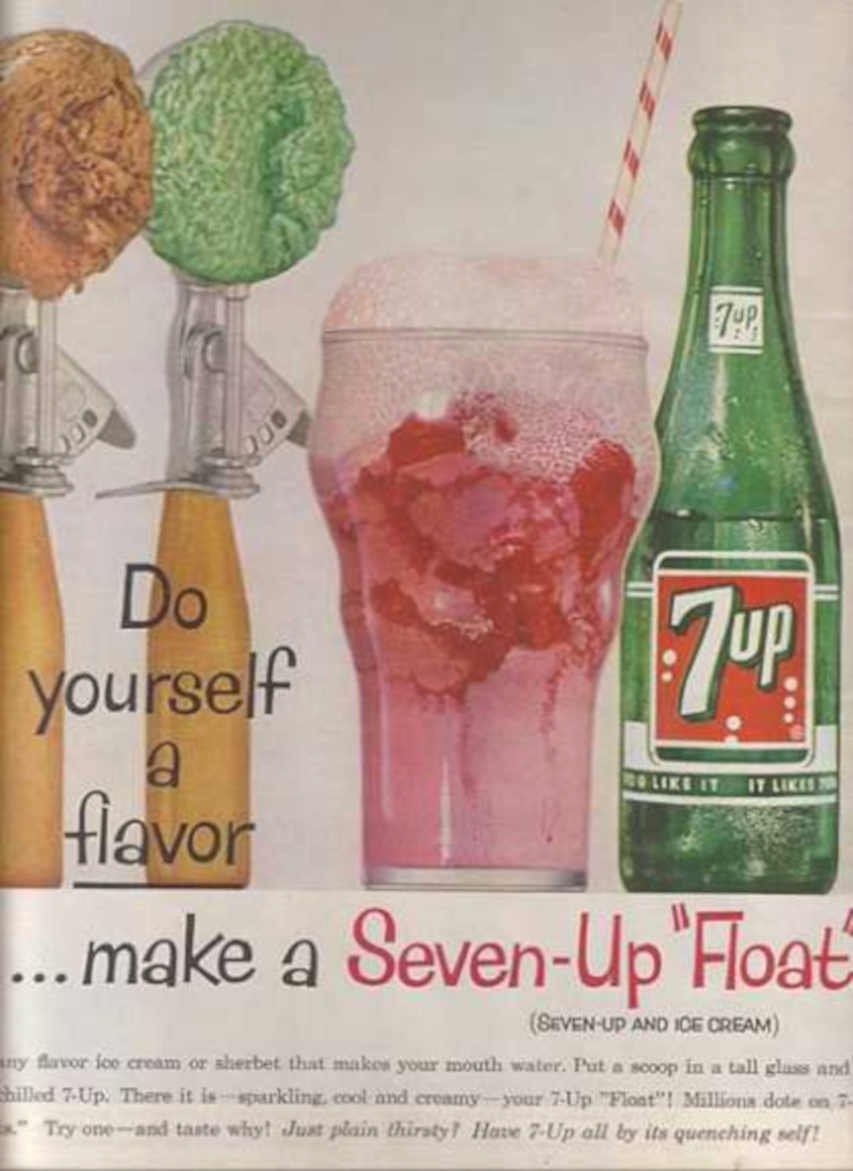 Seven Up Float Vintage Retro Advert Ads A4 Photo Print