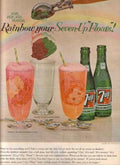 Seven Up Floats Vintage Retro Advert Ads A4 Photo Print