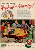 Seven Up Picnic 5 Vintage Retro Advert Ads A4 Photo Print