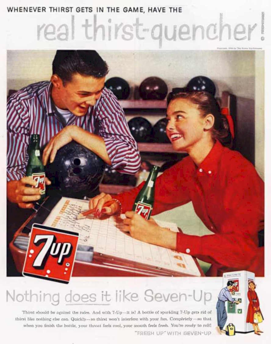 Seven Up Pool Vintage Retro Advert Ads A4 Photo Print
