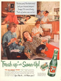 Seven Up Slumber 1950s Vintage Retro Advert Poster