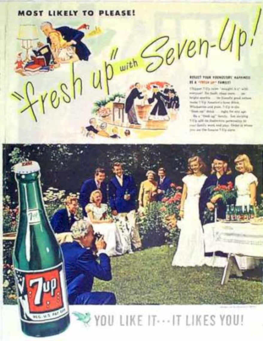Seven Up Wedding Vintage Retro Advert Ads A4 Photo Print
