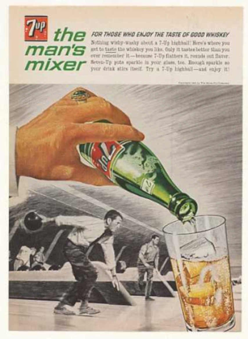 Seven Up Whiskey 2 Vintage Retro Advert Ads A4 Photo Print