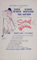 Seventh Heaven MusicalThearte Vintage Retro Advert Poster
