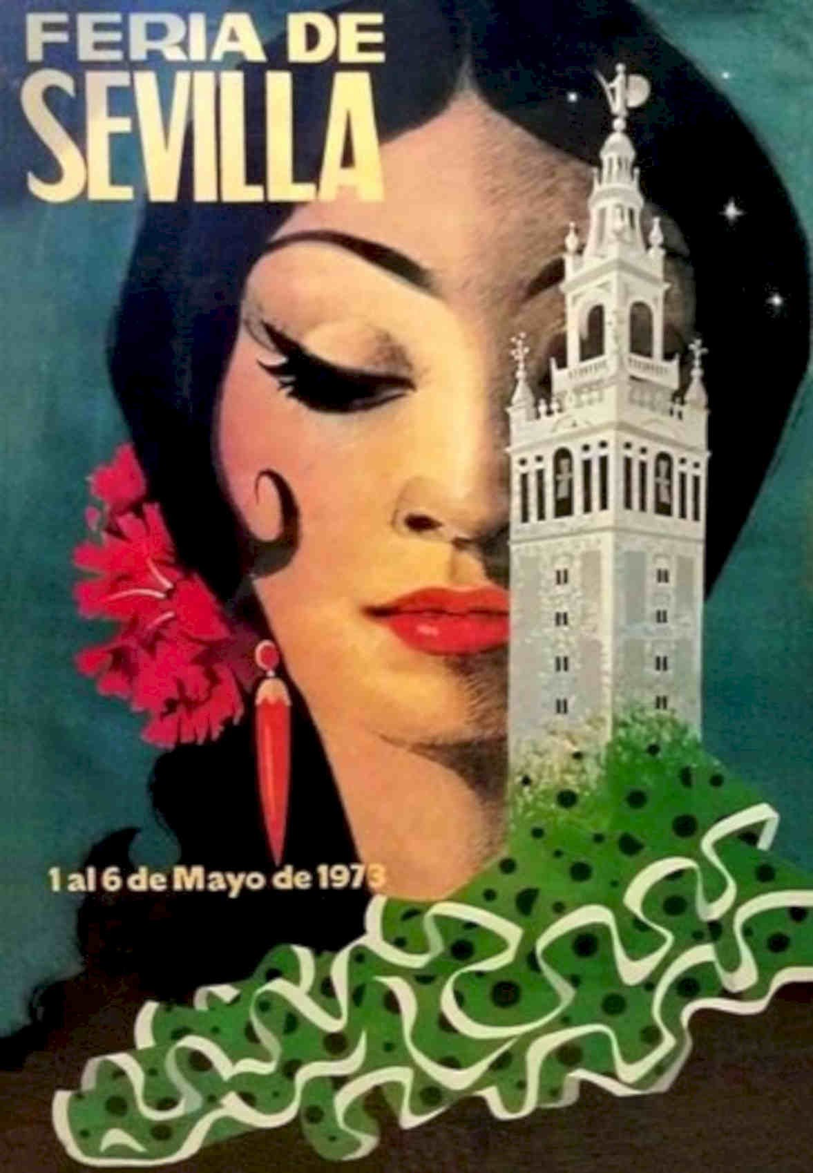 Sevilla Feria 1973 Vintage Retro Advert Poster A4 Photo Print