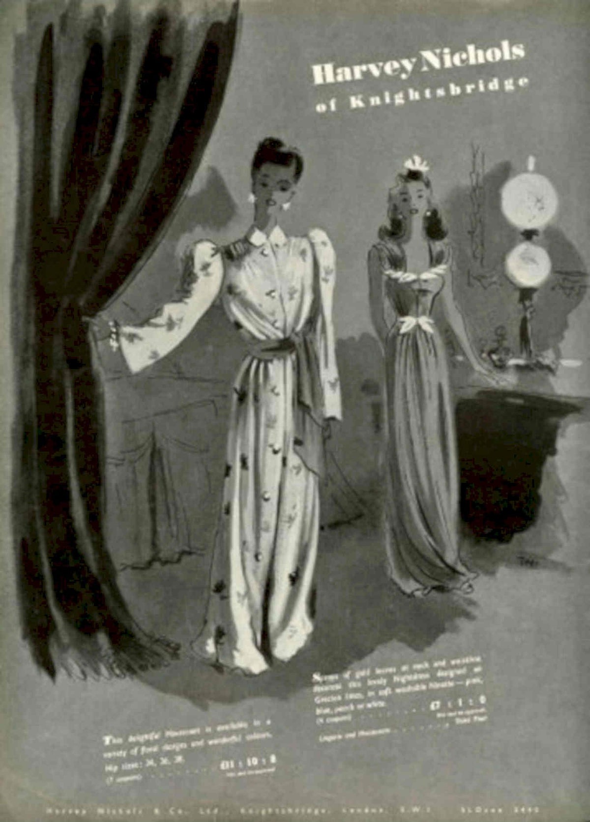 Sewing Mannequins Gowns 1940s Vintage Retro Advert Poster