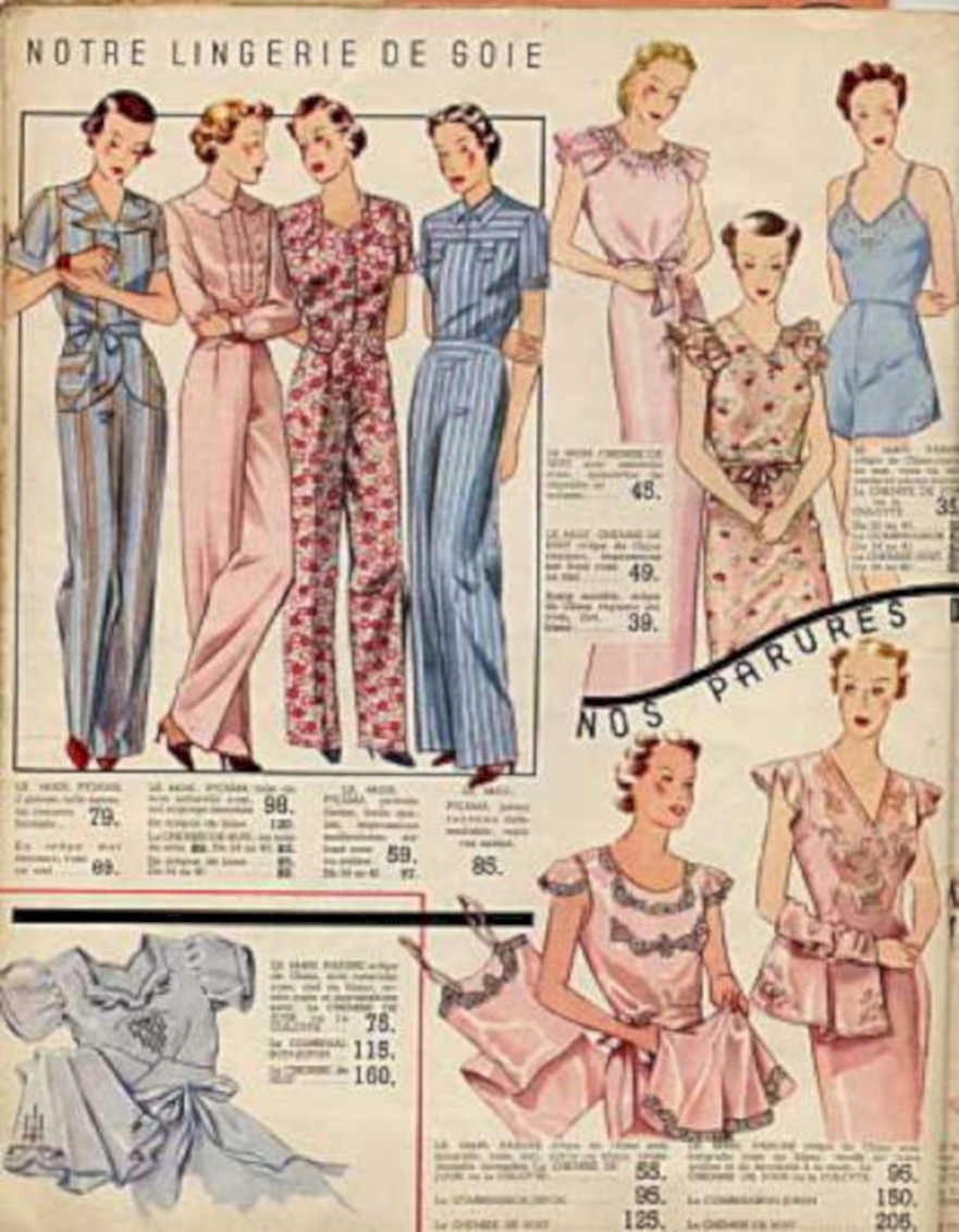 Sewing Pattern Lingerie Vintage Retro Advert Ads A4 Photo Print