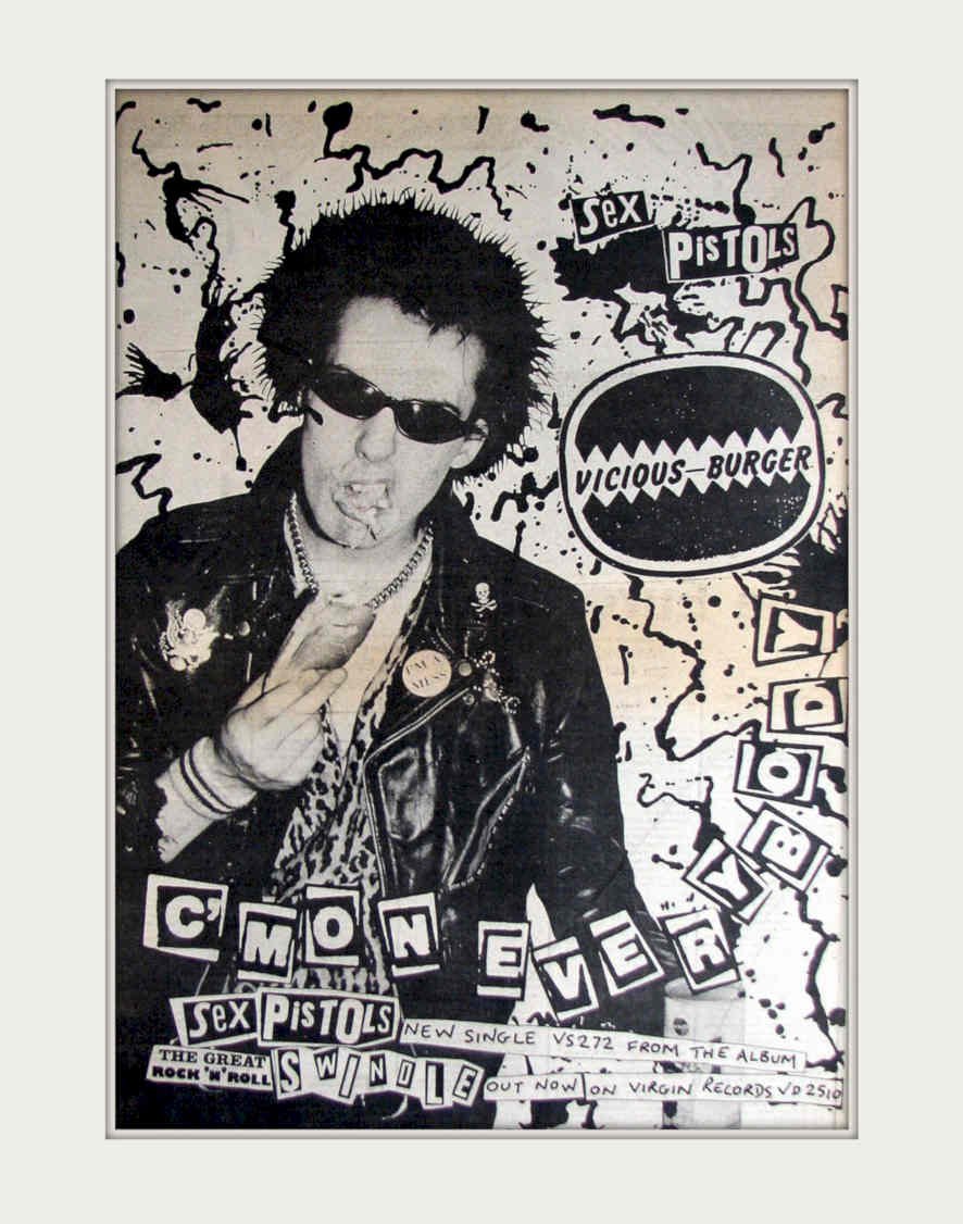 Sex Pistols Vicious Vintage Retro Advert Poster A4 Photo Print