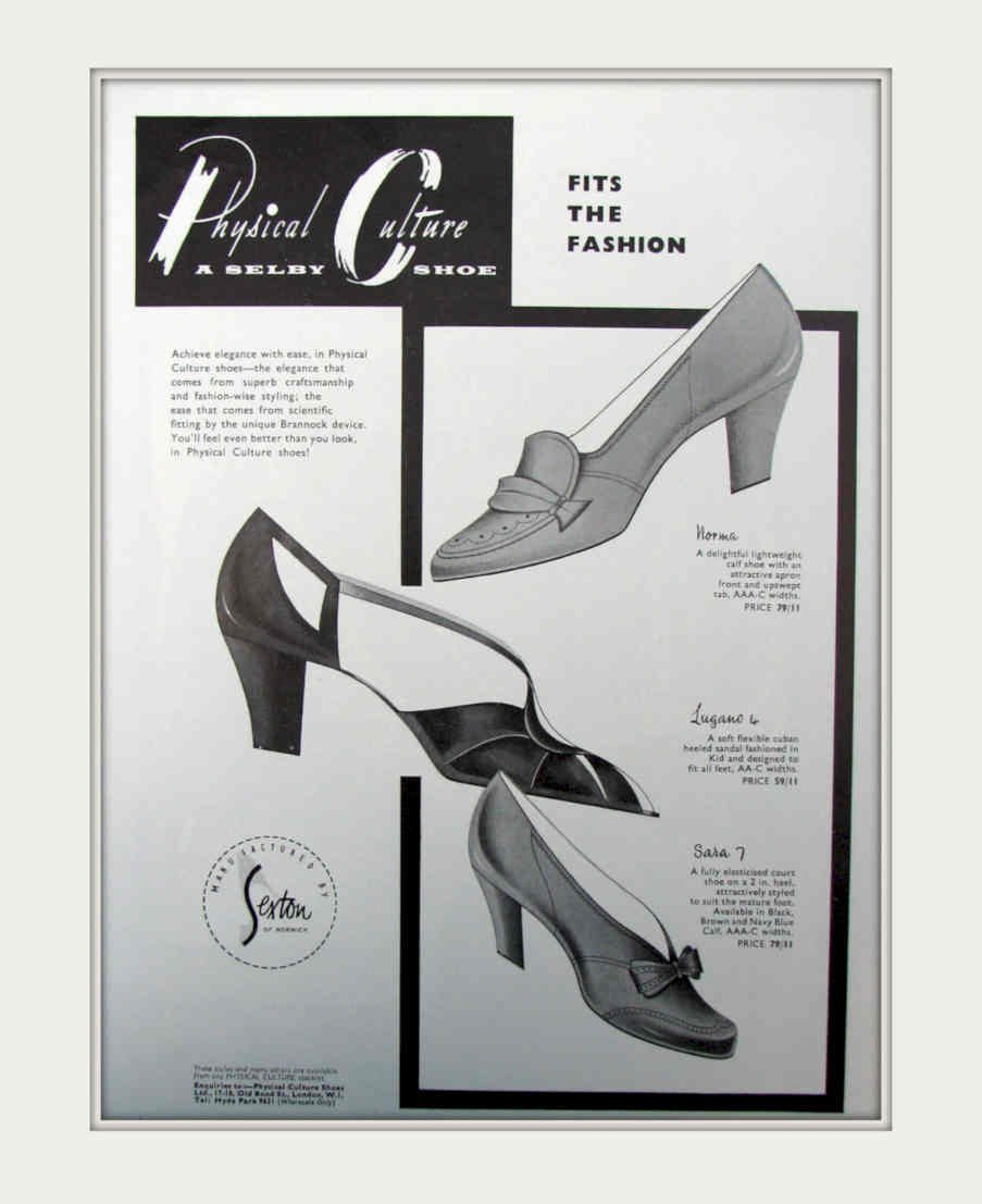 Sexton Shoes Hermos Vintage Retro Advert Poster A4 Photo Print