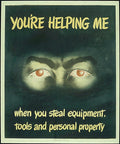 Shadowed Face Warning Vintage Retro Advert Poster A4 Photo Print