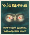 Shadowy Red Eyes American World War II Advert Poster