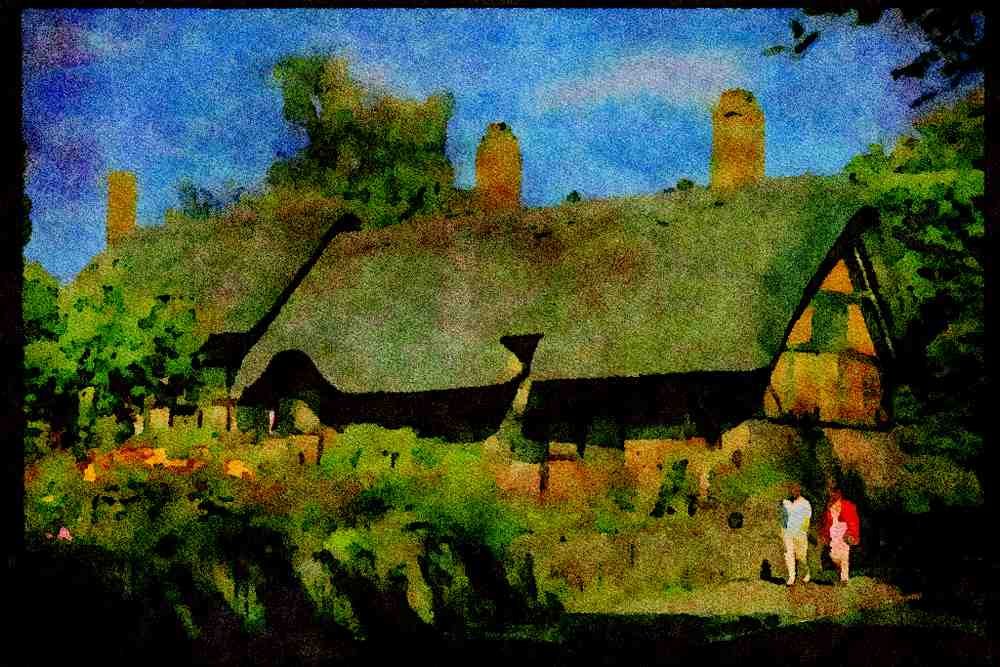 Shakespeare Country England 301001 Anne Hathaway's Cottage A4 Limited Edition Watercolour Print