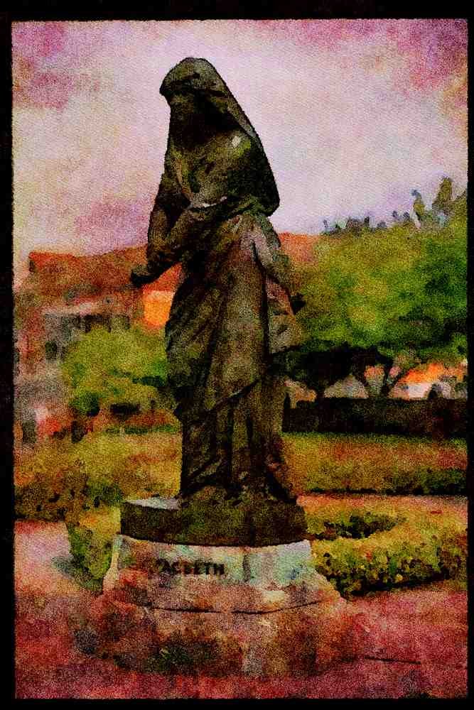 Shakespeare Country England 301016 Statue Of Lady Macbeth, Stratford on Avon A4 Limited Edition Watercolour Print