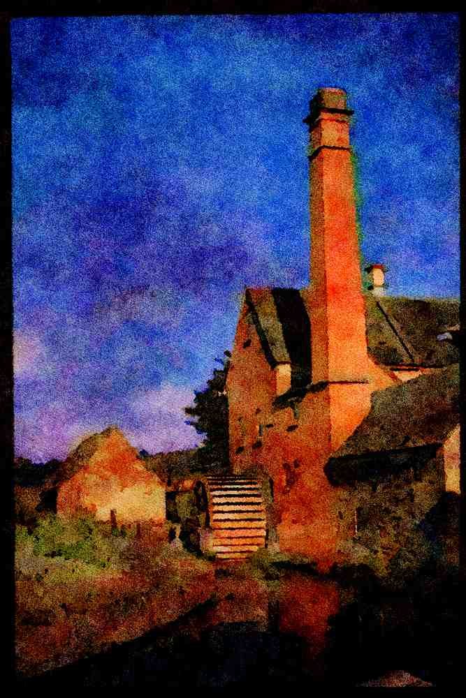 Shakespeare Country England 301069 Old Water Mill, Lower Slaughter A4 Limited Edition Watercolour Print