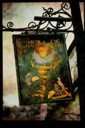 Shakespeare Country England 301086 Elizabethan Pub Sign, Elmley Castle A4 Limited Edition Watercolour Print