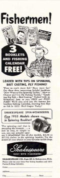 Shakespeare Fishing 1955 Vintage Retro Advert Ads A4 Photo Print