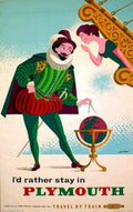 Shakespeare Globe Plymouth Vintage Retro Advert Poster A4 Photo Print