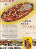 Shakeys Pizza Slice Vintage Retro Advert Ads A4 Photo Print