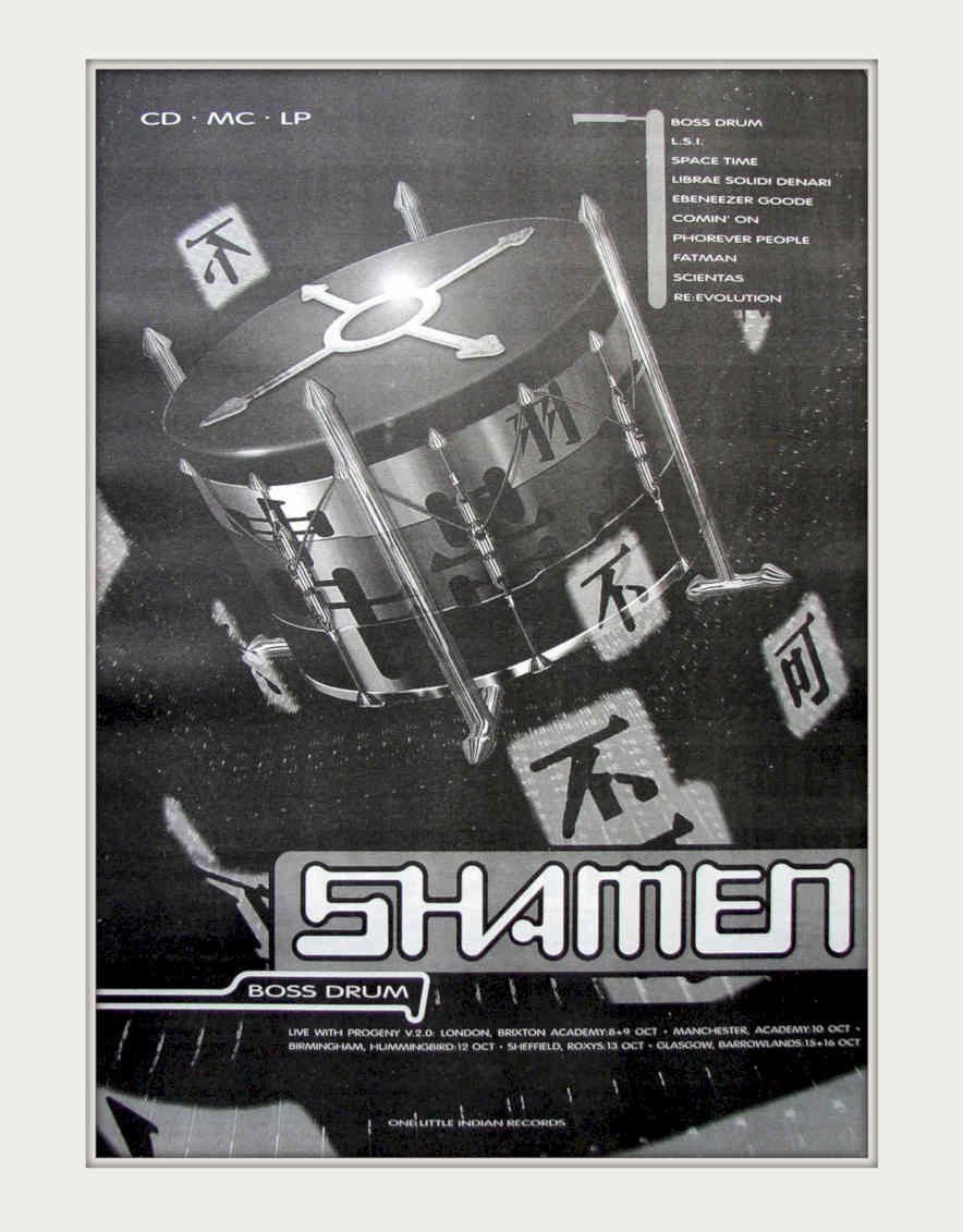 Shamen Progenys Concert Vintage Retro Advert Poster A4 Photo Print