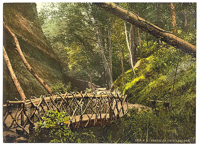 Shanklin the bridge Isle of Wight Vintage A4 Photo Print