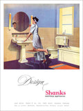 Shanks Bathroom Design 1950s Vintage Retro Advert Poster A4 Photo Print