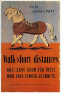 Shanks Pony Desert 1940s Vintage Retro Advert Poster