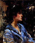 Shannon Sir James Jebusa Young Woman In Blue A4 Photo Print